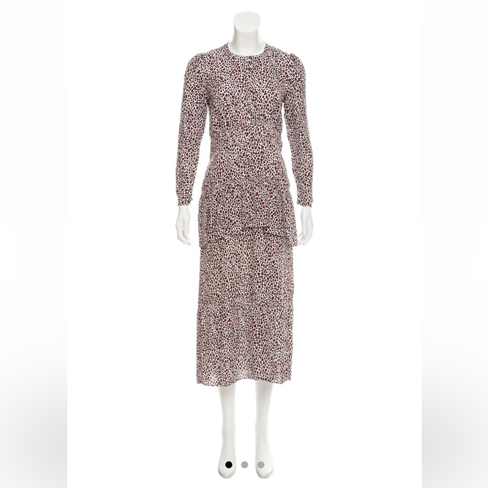A.L.C. Zandra Leopard Print Silk Dress